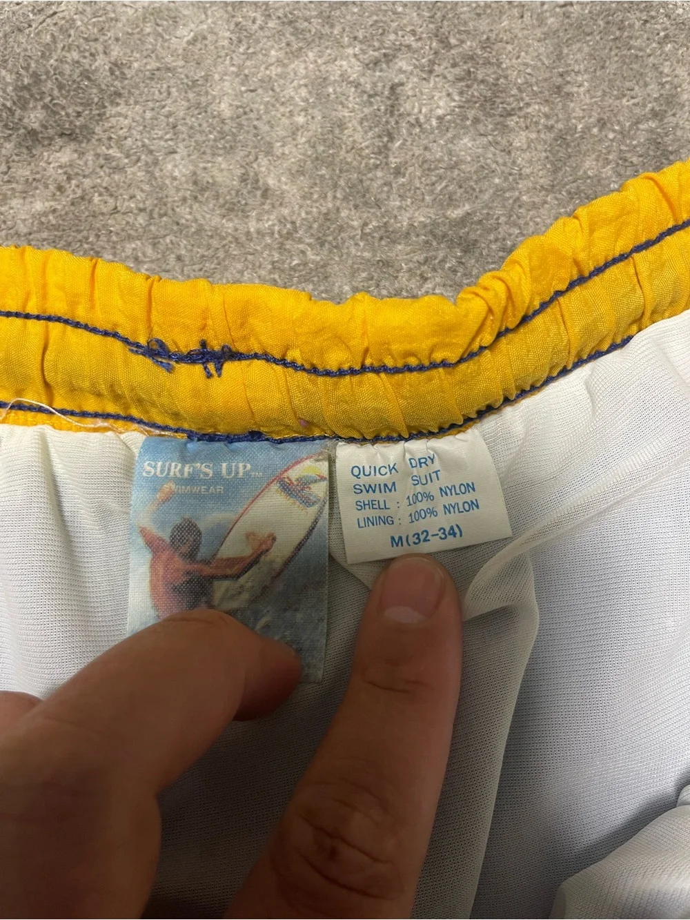 Vintage Early 90’s Surf’s UP Swim Trunks